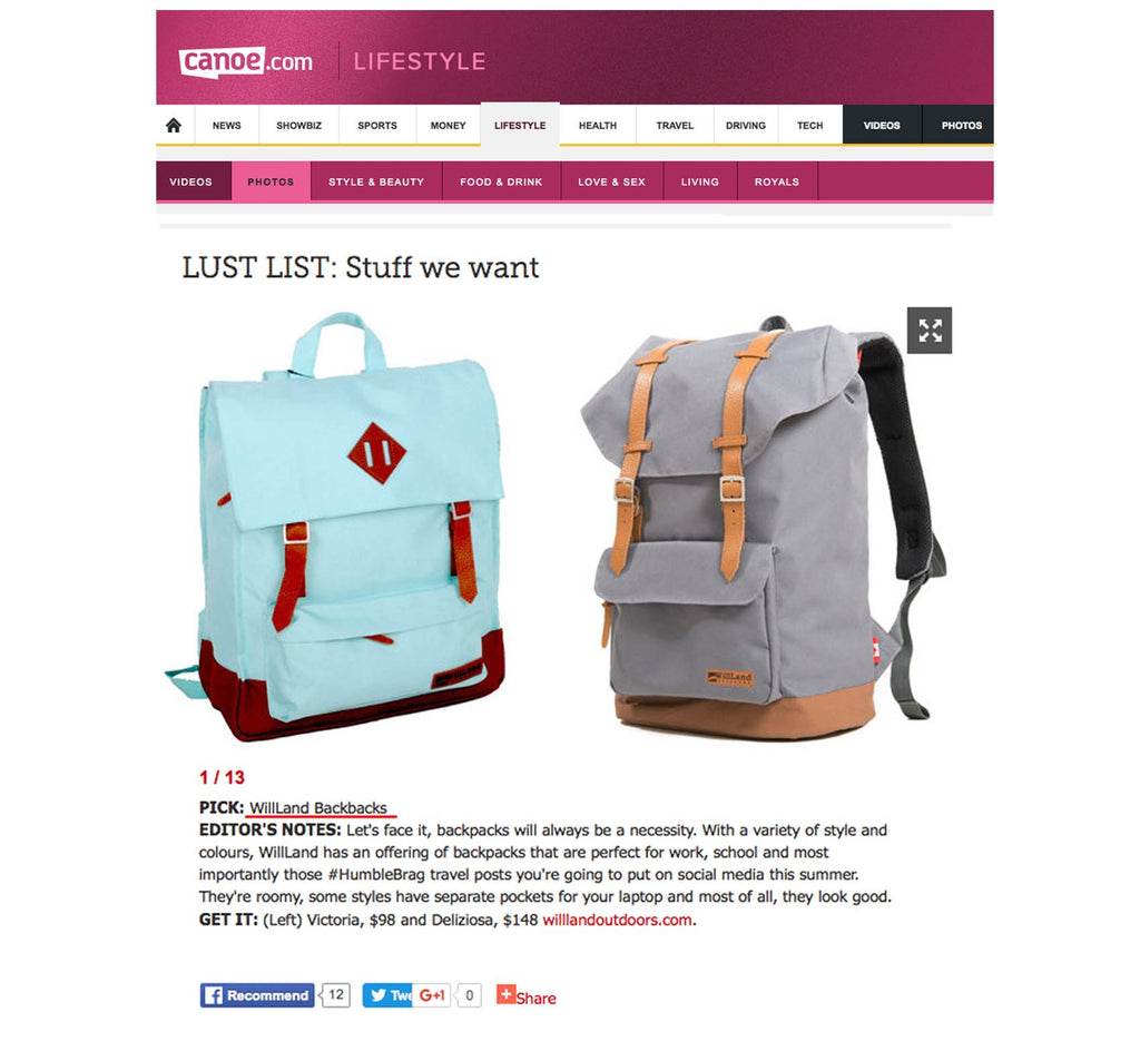 Canoe - LUST LIST: Stuff we want